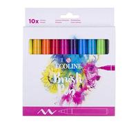 Ecoline Brush Pen Set de 10 marqueurs pointe feutre - Teintes de base | Marqueurs à dégrader pour lettering, dessin & journaling