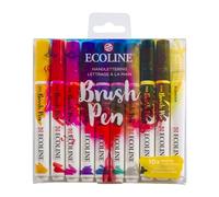 Ecoline Brush Pen Set de 10 marqueurs pointe feutre - Teintes lettrage à la main | Marqueurs à dégrader pour lettering, dessin & journaling