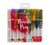 Ecoline Brush Pen Set de 10 marqueurs pointe feutre - Teintes mode | Marqueurs à dégrader pour lettering, dessin & journaling