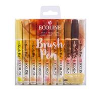 Ecoline Brush Pen Set de 10 marqueurs pointe feutre - Teintes peau | Marqueurs à dégrader pour lettering, dessin & journaling