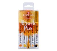 Ecoline Brush Pen Set de 5 marqueurs pointe feutre - Teintes terre | Marqueurs à dégrader pour lettering, dessin & journaling
