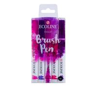 Ecoline Brush Pen Set de 5 marqueurs pointe feutre - Teintes violet | Marqueurs à dégrader pour lettering, dessin & journaling