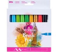 Ecoline Brush Pen Set Landscapes, 20 couleurs