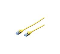 DIGITUS Câble LAN Cat 5e - 1m - Câble réseau CCA avec RJ45 - SF/UTP Blindé - Compatible Cat-6 & Cat-5 - Jaune