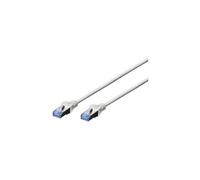 DIGITUS Câble LAN Cat 5e - 2m - Câble réseau CCA avec RJ45 - SF/UTP Blindé - Compatible Cat-6 & Cat-5 - Gris