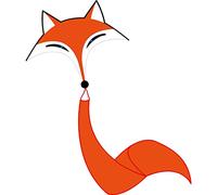 Ecoline Fox Kite 102198 - Cerf-Volant pour Enfant à partir de 5 Ans, 76 x 96 cm et Queue de Dragon de 2 m, avec Cordon en Polyester 17 KP 25 m sur la poignée, 1.5-4 Beaufort