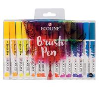 Ecoline Brush Pen Set de 30 marqueurs pointe feutre - Teintes de base | Marqueurs à dégrader pour lettering, dessin & journaling