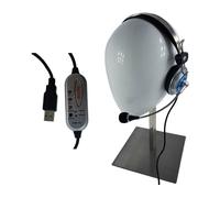 Ecolle - Casque filaire stéréo USB pour centre d'appel