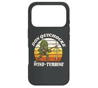 Écologistes, Don-Quichocke vs éolienne-Turbine, artichauts Coque pour iPhone 17 Pro
