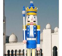 ECOM-CDL Figurine géante de casse-noisette En bois 6 feet King Blue K33