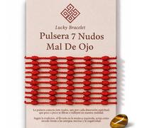 Ecom Pegaso Lot de 10 bracelets rouges 7 nœuds avec pierre surprise, amulette mauvais œil fil rouge réglable porte-bonheur protection homme femme bébé couple nouveau-né Bracelet turc original