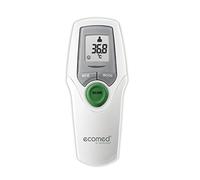 ecomed TM-65E Thermomètre médical, Sans contact, Infrarouge, Thermomètre frontal précis, Pour bébés, jeunes enfants et adultes, Fonction mémoire incluse, Température ambiante, Température des liquides