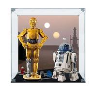 Ecometa - Boîtier en Plexiglass Arca Lite Compatible Lego® pour Set C-3PO et R2-D2 (75398-75379) | avec Fond Amovible