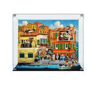Ecometa - Boîtier en Plexiglass Arca Lite Compatible Lego® pour Set Riviera Italienne (21359) | avec Fond Amovible