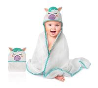 Ecomky Serviette de Bain Bebé avec Capuche Sortie de Bain Bebé Serviette Bebé Naissance 100% Coton Cadeau Nouveau-Né Enfants Fille Garçon 1,2,3,4,5 Ans Unisexe Grand 90X90 cm Conçu en Espagne 0-5 Ans