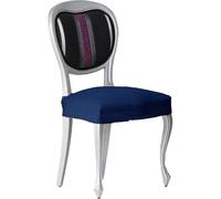 ECOMMERC3 2 Housses de Chaise élastiques en Jacquard - 2 Housses de Chaise universelles Respirantes et Anti-Usure, Couleur Bleue, faciles à Mettre et à enlever