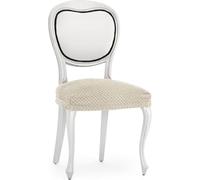 ECOMMERC3 2 Housses de Chaise universelles et polyvalentes - Housse de Chaise Couleur écru, Protecteur Facile à Placer pour Dossier, siège et accoudoirs, Ecru