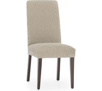 ECOMMERC3 2 Housses de Chaise universelles et polyvalentes - Housse de Chaise Couleur Lin Protecteur Facile à Placer pour Dossier, siège et accoudoirs
