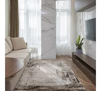 ECOMMERC3 Babek Tapis Salon Cheveux Courts Gris 120x170 avec Toucher Velours | Tapis Coton et Polyester Soft Haute Densité Facile à Nettoyage