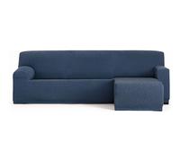 ECOMMERC3 Chaiselong Housse de canapé Universelle et Polyvalente avec accoudoir Court Droit Bleu Protecteur Facile à Installer pour Dossier, siège et accoudoirs