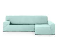 ECOMMERC3 Chaiselong Housse de canapé Universelle et Polyvalente avec accoudoir Long Droit, Couleur Eau Marine, Protecteur Facile à Installer pour Dossier, siège et accoudoirs
