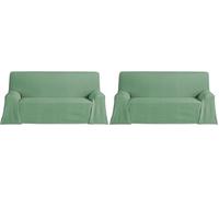 ECOMMERC3 Couvre-lit Multifonction léger et élégant pour canapé ou lit Vert 180 x 260 cm (Lot de 2)