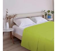 ECOMMERC3 Drap de Dessus Extra Doux et Confortable pour lit de 105 cm - Couleur Pistache 100% fabriqué en Espagne, Respirant, Facile d'entretien