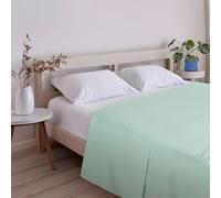 ECOMMERC3 Drap de Dessus Extra Doux et Confortable pour lit de 80 cm, Vert, fabriqué en Espagne, Respirant, Facile d'entretien