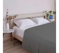ECOMMERC3 Drap-Housse Extra Doux et Confortable pour lit de 160 cm, Couleur Anthracite, fabriqué en Espagne, Respirant, Facile d'entretien