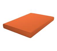 ECOMMERC3 Drap-Housse Extra Doux et Confortable pour lit de 90 cm, 100% fabriqué en Espagne, réglable, Facile à Laver et résistant Orange