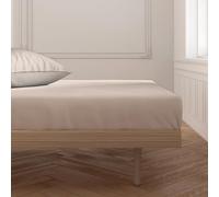 ECOMMERC3 Drap-Housse pour lit de 105 cm, réglable, 100% Coton Doux, Respirant et Drap-Housse Couleur Terre pour Matelas jusqu'à 30 cm de Hauteur