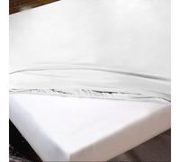 ECOMMERC3 Drap-Housse Premium pour Berceau 60 x 120 cm, 100% Coton, Fabrication espagnole, Drap-Housse Couleur Blanc Extra Doux, Confortable et Respirant, avec Ajustement