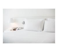 ECOMMERC3 Drap Plat pour lit de 90 cm, 100% Coton de qualité supérieure, Blanc fabriqué en Espagne, Toucher Extra Doux, léger et Respirant, Drap Plat, Design élégant et Facile à Laver