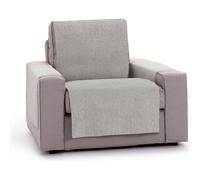 ECOMMERC3 Housse de canapé 1 Place Facile à Installer avec élastiques pour Un Ajustement Ferme - Housse de canapé Gris Clair idéale pour protéger et renouveler Le Dossier, l'assise et Les accoudoirs