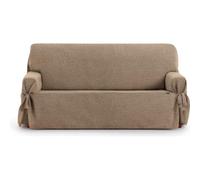 ECOMMERC3 Housse de canapé 2 Places en Tissu Jacquard Non élastique - Couleur Beige avec Liens décoratifs et Protection élégante pour Votre canapé