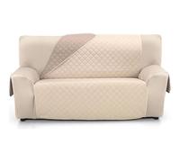 ECOMMERC3 Housse de canapé 2 Places Super réglable - Housse de canapé 2 Places réversible, Couleur Beige/Cuir rembourrée et Extra Douce, 100% fabriquée en Espagne