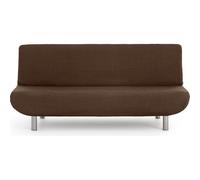 ECOMMERC3 Housse de canapé 3 Places clic clac Universelle et Polyvalente - Couleur Marron - Protecteur Facile à Installer pour Dossier, siège et accoudoirs