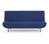 ECOMMERC3 Housse de canapé 3 Places clic clac Universelle et Polyvalente - Housse de canapé de Couleur Bleue protectrice Facile à Installer pour Dossier, siège et accoudoirs, Bleu