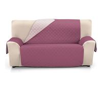 ECOMMERC3 Housse de canapé 3 Places Super réglable - Housse de canapé 3 Places réversible, Couleur Aubergine/Saumon rembourrée et Extra Douce, 100% fabriquée en Espagne