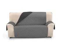 ECOMMERC3 Housse de canapé 4 Places Super réglable - Housse de canapé 4 Places réversible, Couleur Anthracite/Noir, matelassée et Extra Douce