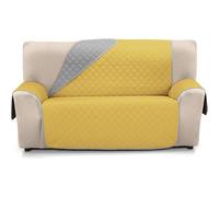 ECOMMERC3 Housse de canapé 4 Places XL, Super réglable, réversible, Couleur Moutarde/Perle rembourrée et Extra Douce, fabriquée en Espagne