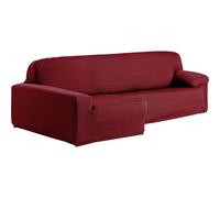 ECOMMERC3 Housse de canapé d'angle élastique en Jacquard avec accoudoirs Longs et Gauche, Couleur Bordeaux, Ajustement Universel avec mousses de Fixation et élastiques antidérapants