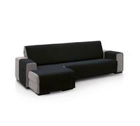 ECOMMERC3 Housse de canapé d'angle pour accoudoir Gauche, Taille Dossier 240 cm - Housse de canapé d'angle Couleur Noire, Toucher Doux, 100% fabriquée en Espagne, Noir