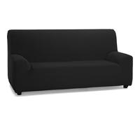 ECOMMERC3 | Housse de canapé élastique et Extra Douce pour canapé 4 Places 220 à 260 cm - Housse de canapé réglable, Couleur Noir - 100% fabriquée en Espagne