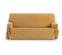 ECOMMERC3 Housse de canapé Universelle 2 Places Design en Une Seule pièce avec réglage par Liens - Housse de canapé Moutarde 4 Points de Fixation Ferme