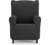 ECOMMERC3 Housse de Fauteuil 1 Place Universelle et Polyvalente avec Oreilles - Housse de Fauteuil Couleur Anthracite protectrice Facile à Installer pour Dossier, siège et accoudoirs