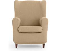 ECOMMERC3 Housse de Fauteuil à Oreilles Universelle et Polyvalente - Housse de Fauteuil de Couleur Beige protectrice Facile à Installer pour Dossier, siège et accoudoirs