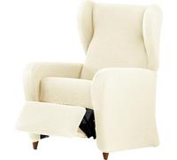 ECOMMERC3 Housse de Fauteuil Relax bi-élastique en 4 pièces, Respirante et Facile à Installer - Housse de Fauteuil Relax Couleur écru, Protection complète et renouvellement Style tapissé
