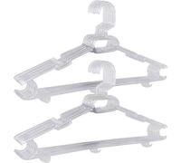 ECOMMERC3 Lot de 12 cintres en Plastique Transparent résistants et élégants pour vêtements, Costumes, Chemises et Pantalons - 12 cintres en Plastique Transparent Robuste et élégant