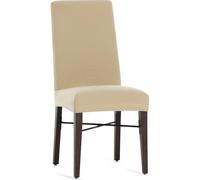 ECOMMERC3 Lot de 2 Housses de Chaise bi-élastiques Respirantes - 2 Housses de chaises Couleur Beige Ajustement Protection Contre l'usure Quotidienne, faciles à Installer et à enlever